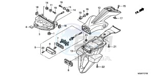 CB600FD Hornet 3ED drawing TAILLIGHT