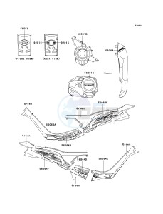 AN 110 C (C6-C7) drawing DECALS-- GREEN- --- AN110-C6- -