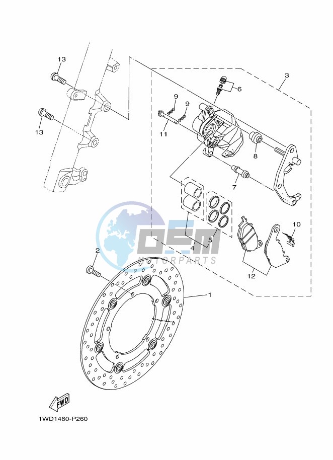 FRONT BRAKE CALIPER