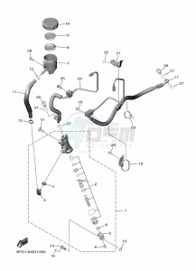 NIKEN GT MXT890D (BFD1) drawing REAR MASTER CYLINDER