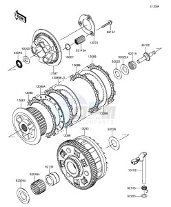 Z1000SX_ABS ZX1000MGF FR GB XX (EU ME A(FRICA) drawing Clutch