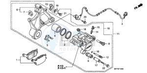 CB1300SA9 Europe Direct - (ED / ABS BCT MME TWO) drawing REAR BRAKE CALIPER