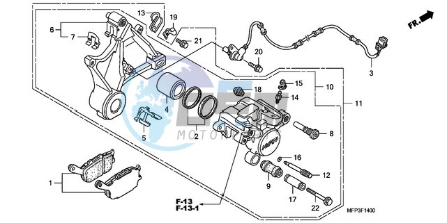 REAR BRAKE CALIPER