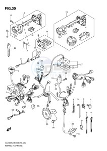 AN400 (E3-E28) Burgman drawing WIRING HARNESS (MODEL K3 K4)