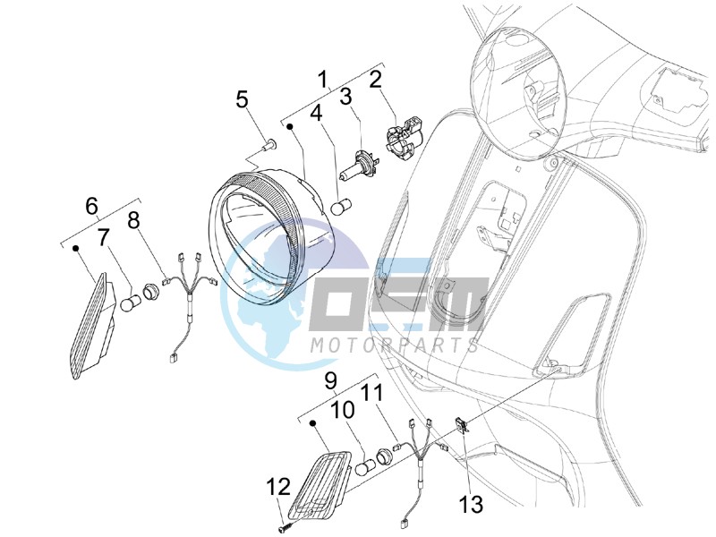 Front headlamps - Turn signal lamps