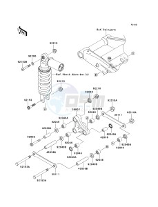 ZR 1000 B [Z1000] (7F-8F) 0B8F drawing REAR SUSPENSION