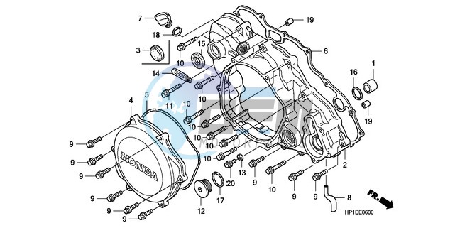 R. CRANKCASE COVER