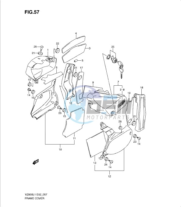 FRAME COVER (VZ800L1 E19)