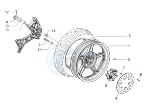 Runner 200 VXR 4t Race e3 drawing Rear Wheel