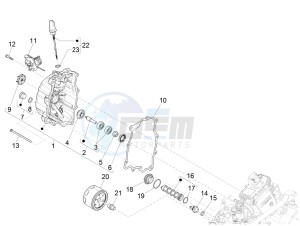 GTV 300 HPE SEI GIORNI IE E4 ABS (EMEA) drawing Flywheel magneto cover - Oil filter