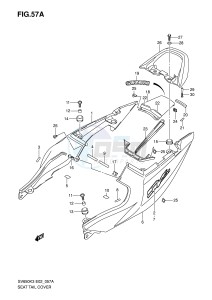 SV650S (E2) drawing SEAT TAIL COVER (SV650K4 UK4)