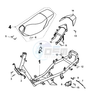 FIGHT ZULA drawing FRAME AND SADDLE