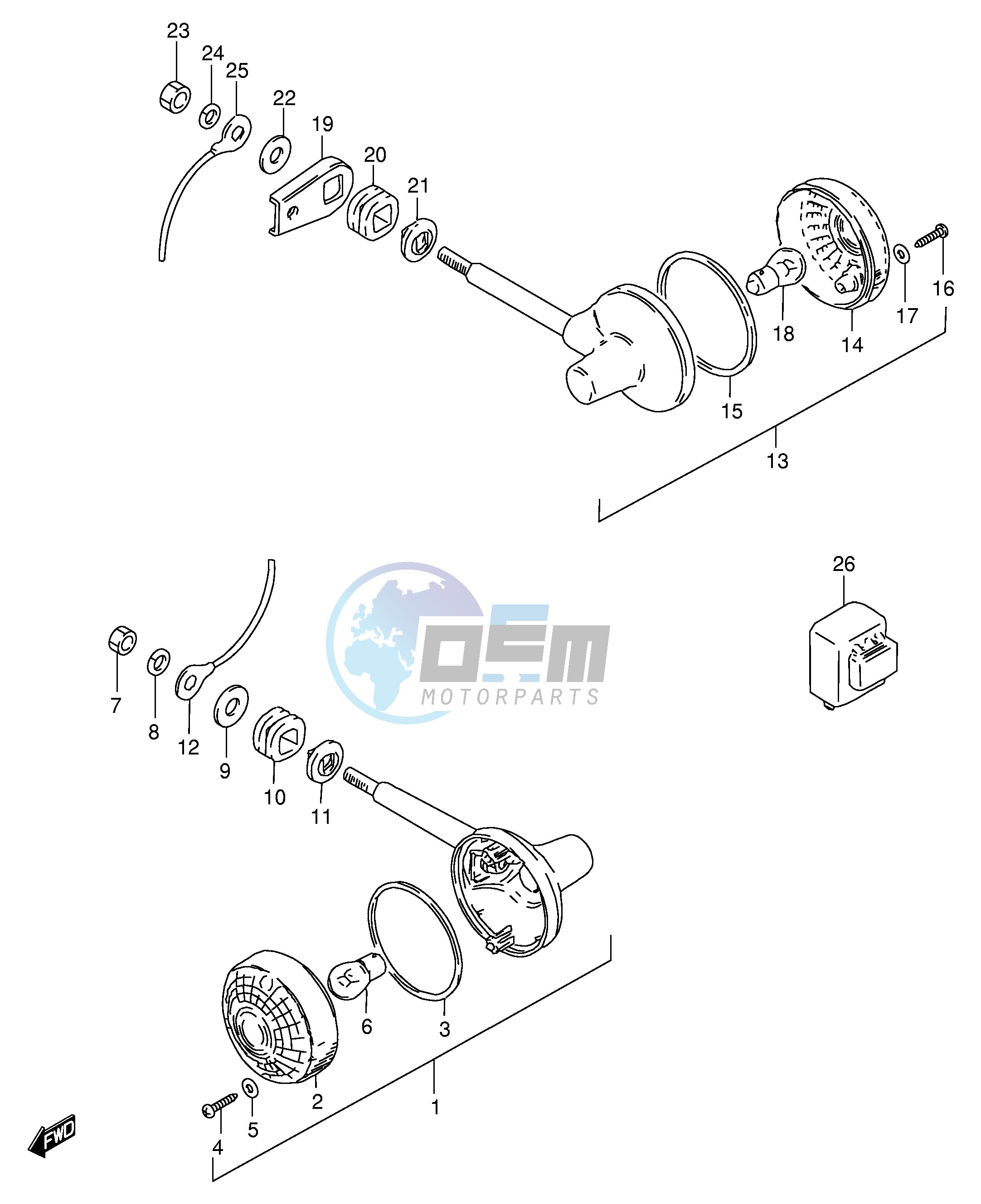 TURN SIGNAL LAMP (E34)