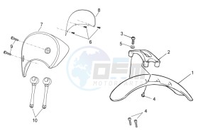 V7 Racer 750 USA-CND drawing Front body - Front mudguard