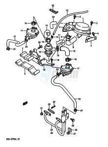 GSX-R750 (J-K-L) drawing SECOND AIR (MODEL J K E18)