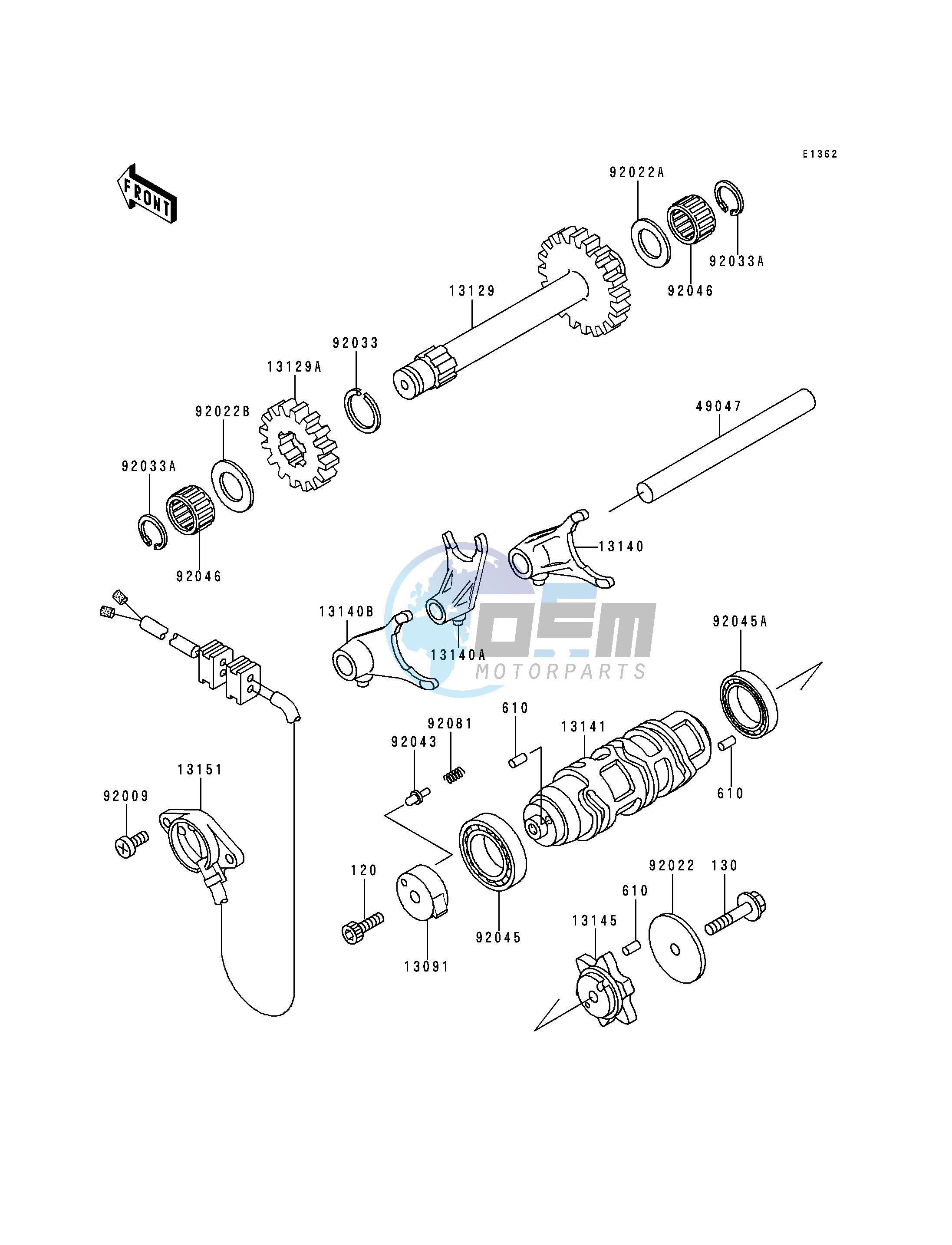 GEAR CHANGE DRUM_SHIFT FORK-- S- -