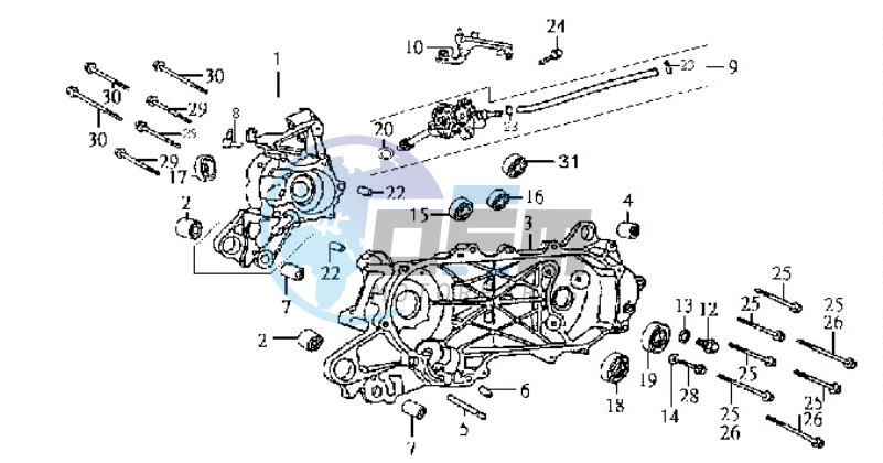 CRANKCASE L / R / STARTER