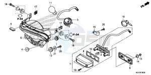 CBR500RF CBR500R UK - (E) drawing TAILLIGHT