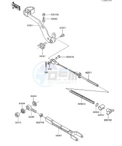 KX 500 B [KX500] (B1) [KX500] drawing BRAKE PEDAL_TORQUE LINK