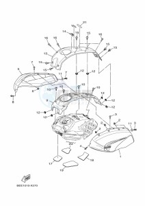 XSR700 MTM690 (BEE1) drawing FUEL TANK 2