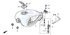 CB250 drawing FUEL TANK