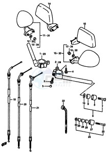 GSX-R750 (F-G-H) drawing HANDLEBAR