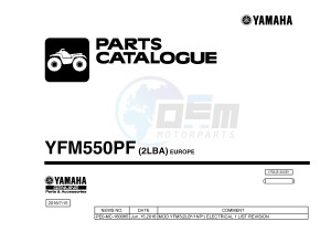 YFM550FWAD YFM550PF GRIZZLY 550 EPS (2LBA) drawing .1-Front-Page