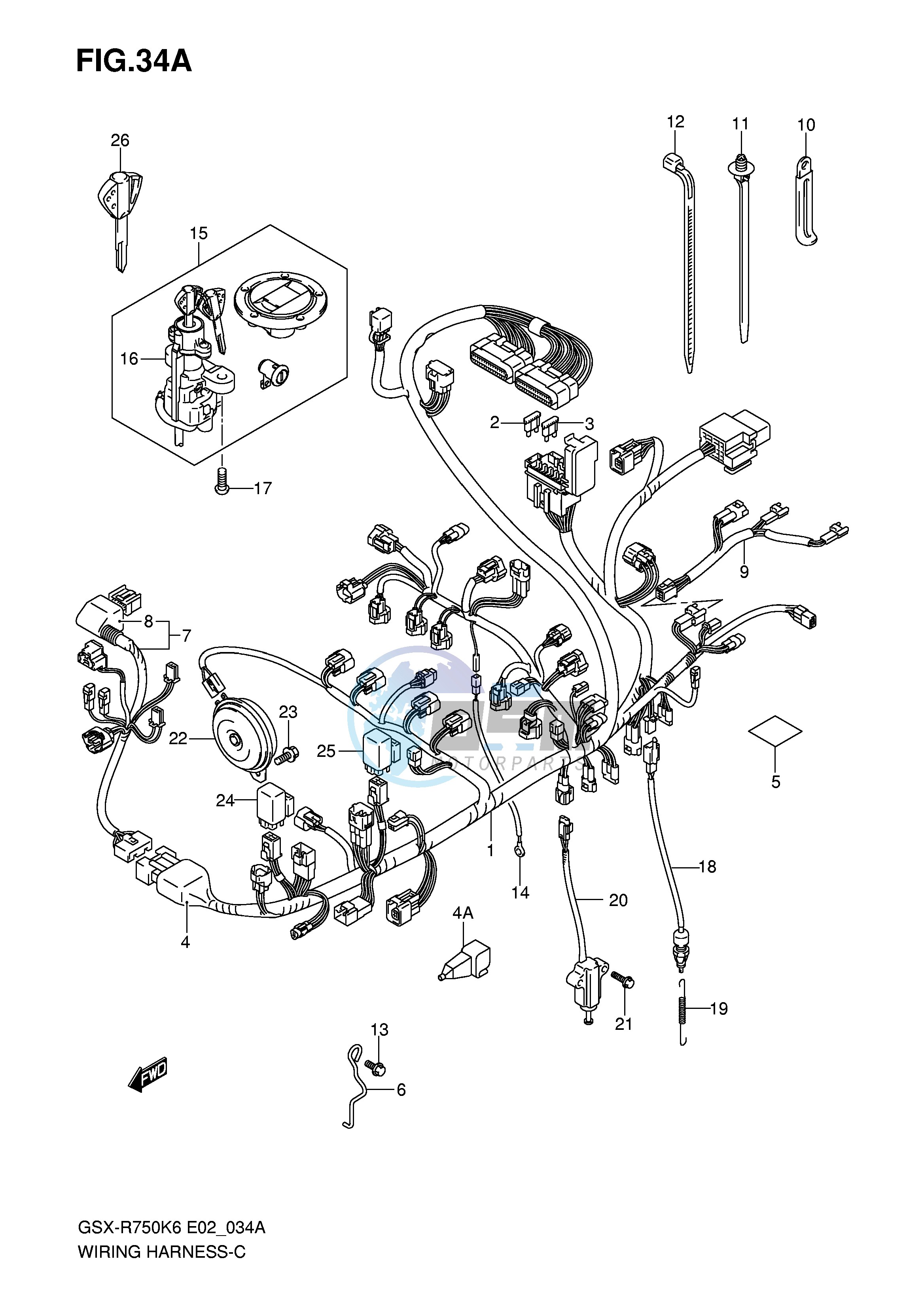 WIRING HARNESS (GSX-R750K6 K7 P37)