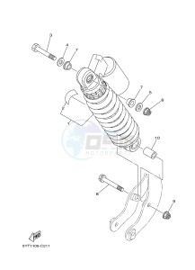 YFM350 YFM35RD RAPTOR 350 (1BSA 1BS9) drawing REAR SUSPENSION