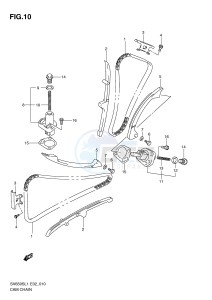 SV650S (E2) drawing CAM CHAIN