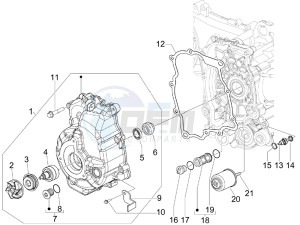 Nexus 300 ie e3 drawing Flywheel magneto cover - Oil filter