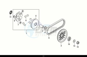 FIDDLE IV 50 (XG05W1-EU) (E5) (M1-M3) drawing MOVABLE DRIVE FACE ASSY