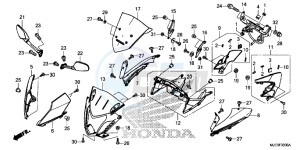 CBR650FE CBR650FE 2ED - (2ED) drawing UPPER COWL