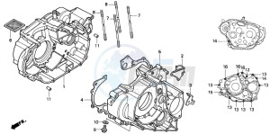 TRX300 FOURTRAX 300 drawing CRANKCASE