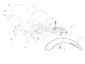 V7 II Stornello ABS 750 drawing Front body - Front mudguard