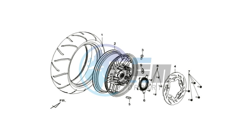 REAR WHEEL / CENTRAL STAND