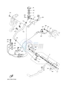 MT-09 TRACER MT09TRA TRACER 900 (2SCE) drawing REAR MASTER CYLINDER