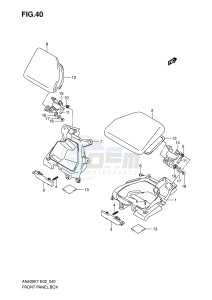 AN400 (E2) Burgman drawing FRONT PANEL BOX