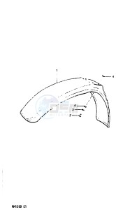 RM125 1983 drawing FRONT FENDER