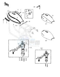 KZ 400 S PSPECIAL] (S2-S3) [SPECIAL] drawing FUEL TANK -- 76-77 S2_S3- -