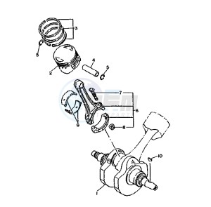 XV DX VIRAGO 535 drawing CRANKSHAFT PISTON