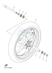 XVS1300CU XVS1300 CUSTOM XVS1300 CUSTOM (2SSA) drawing FRONT WHEEL