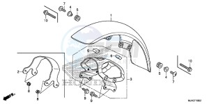 VT750C2SE Shadow - VT750C2S-E UK - (E) drawing FRONT FENDER (VT750C2S/ S)