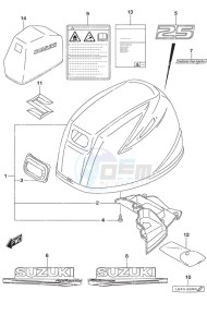 DF 25A drawing Engine Cover