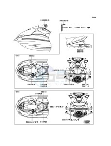 JET SKI ULTRA 300LX JT1500JBF EU drawing Labels