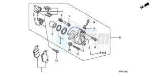 SH1259 France - (F / CMF) drawing REAR BRAKE CALIPER (SH1259/1509)