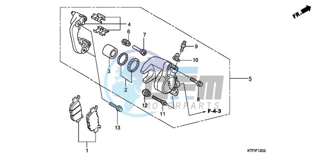 REAR BRAKE CALIPER (SH1259/1509)