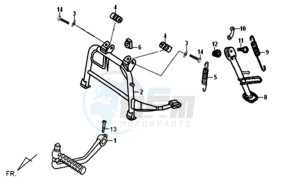 SYMPLY 50 L7 drawing CENTRAL STAND -SIDE STAND- KICKSTARTER PEDAL