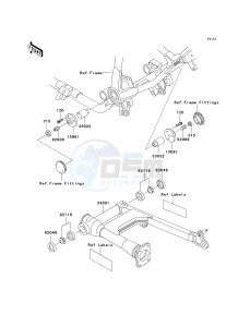 VN 750 A [VULCAN 750] (A6F) A6F drawing SWINGARM