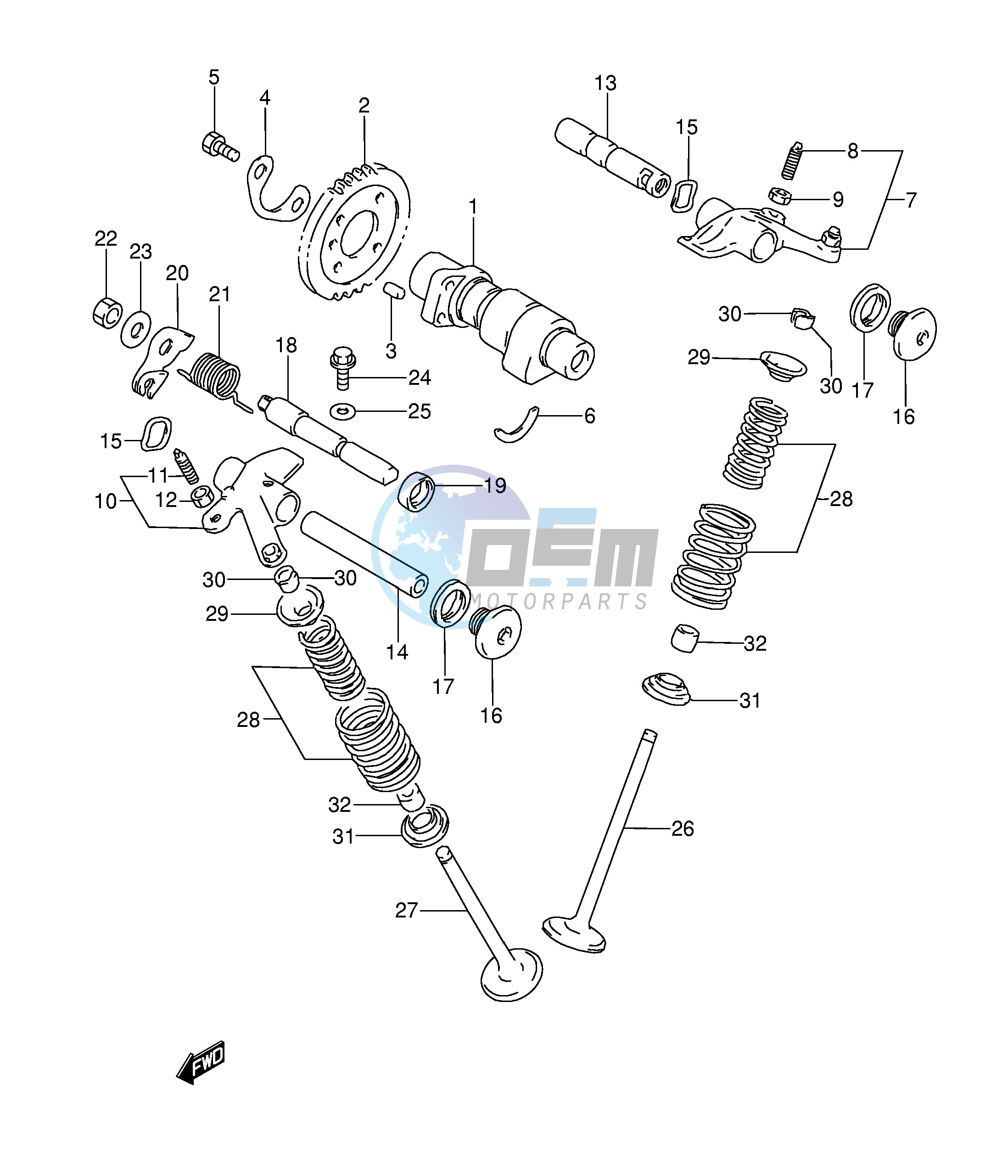 CAM SHAFT - VALVE (MODEL L M N P)